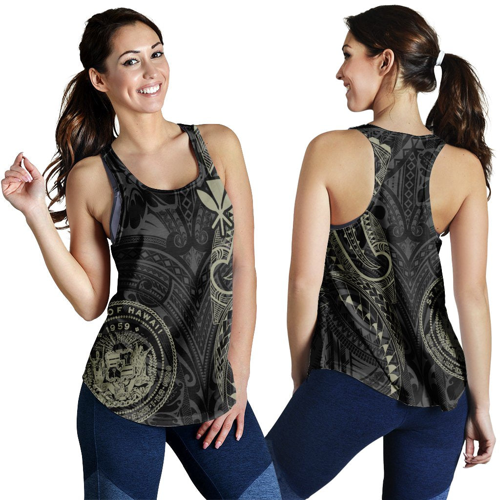 Seal Of Hawaii Kanaka Polynesian Raceback Tank - Hubert - AH Black - Polynesian Pride