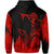 Hawaii Polynesian Hoodie Zip Warrior Ikaika Benjamin Style Red - Polynesian Pride