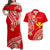 Hawaii Matching Dress and Hawaiian Shirt Red Polynesian Line Style LT9 Red - Polynesian Pride