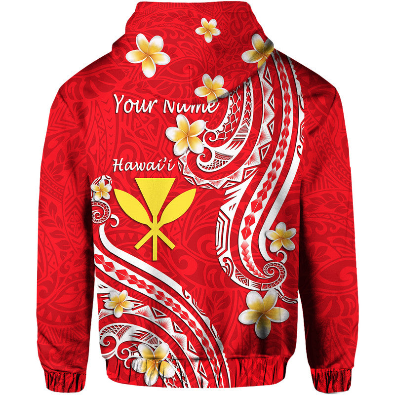 Custom Hawaii Hoodie Red Polynesian Line Style LT9 - Polynesian Pride