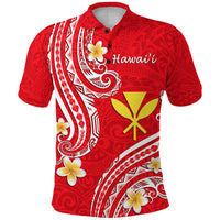 Hawaii Polo Shirt Red Polynesian Line Style LT9 Adult Red - Polynesian Pride