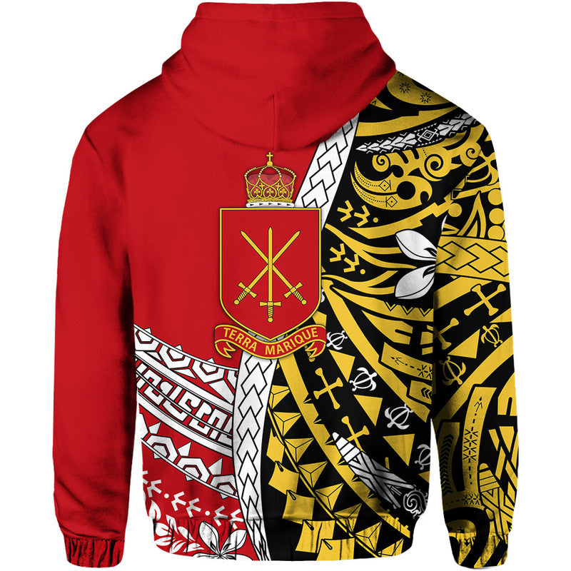 Tonga Terra Marique Hoodie Red Polynesian Minimalist Style LT9 - Polynesian Pride