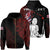 Personalized Hawaii Map Polynesian Warrior Ikaika Hoodie Zip William Style Red Unisex Black - Polynesian Pride