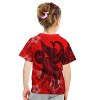 Samoa Custom T Shirt Polynesian Phoenix Bird, Fairytales Bird Red - Polynesian Pride