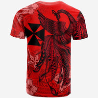 Vanuatu Custom T Shirt Polynesian Phoenix Bird, Fairytales Bird Red - Polynesian Pride