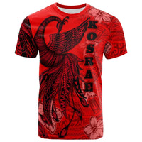 Kosrae T Shirt Polynesian Phoenix Bird, Fairytales Bird Red Unisex Red - Polynesian Pride