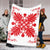 Hawaiian Quilt Maui Plant And Hibiscus Premium Blanket - Red White - AH - Polynesian Pride