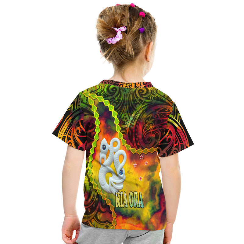 New Zealand Maori T Shirt Aotearoa Manaia Reggae Paua Shell Kia Ora LT9 - Polynesian Pride