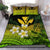 (Custom) Kanaka Maoli (Hawaiian) Quilt Bed Set, Polynesian Plumeria Banana Leaves Yellow Personal Signature Yellow - Polynesian Pride