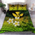 (Custom) Kanaka Maoli (Hawaiian) Quilt Bed Set, Polynesian Plumeria Banana Leaves Yellow Personal Signature - Polynesian Pride