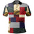 Polynesian All Over Polo Shirt Polynesian Design Retro Patchwork Unisex Red - Green - Polynesian Pride