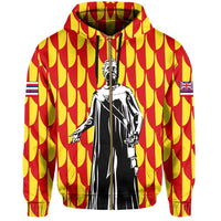 Polynesian Queen Liliuokalani Flag of Hawaii Zip Hoodie - Polynesian Pride
