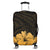 Royal Hibiscus Polynesian Tribal Golden Luggage Covers - AH Black - Polynesian Pride