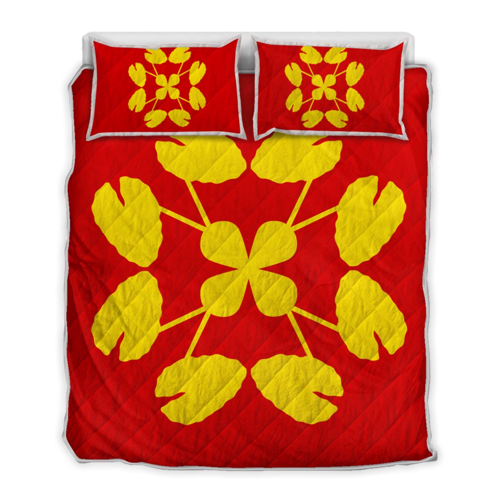 Hawaiian Royal Pattern Quilt Bed Set - Royal - D3 Style Art - Polynesian Pride