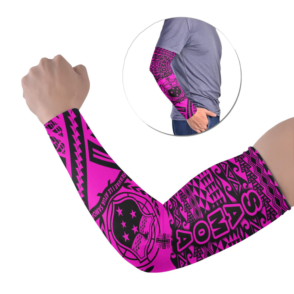 Samoa Arm Sleeve - Polynesian Style (Set of Two) Pink Set of 2 - Polynesian Pride