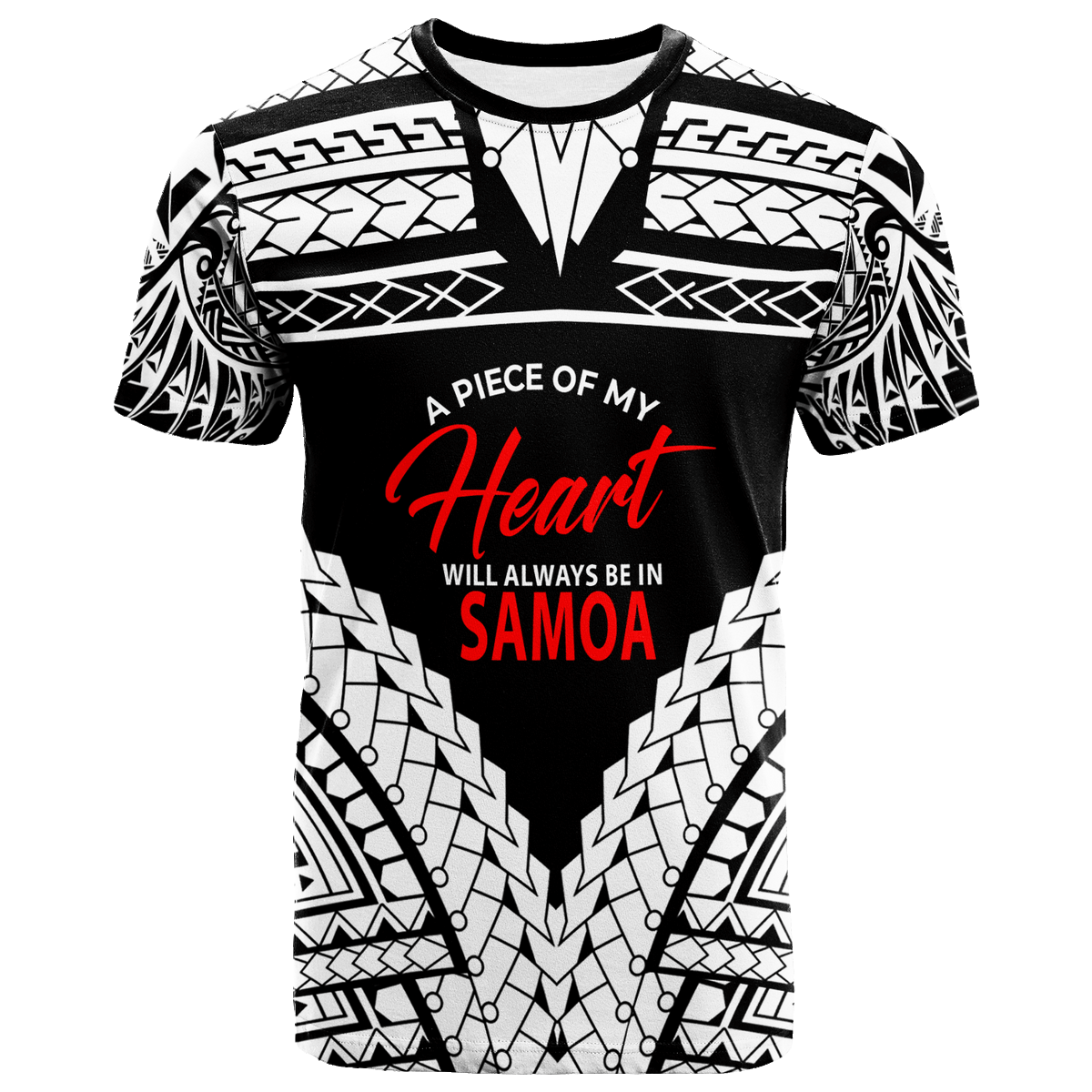Samoa T Shirt A Piece Of My Heart Unisex White - Polynesian Pride