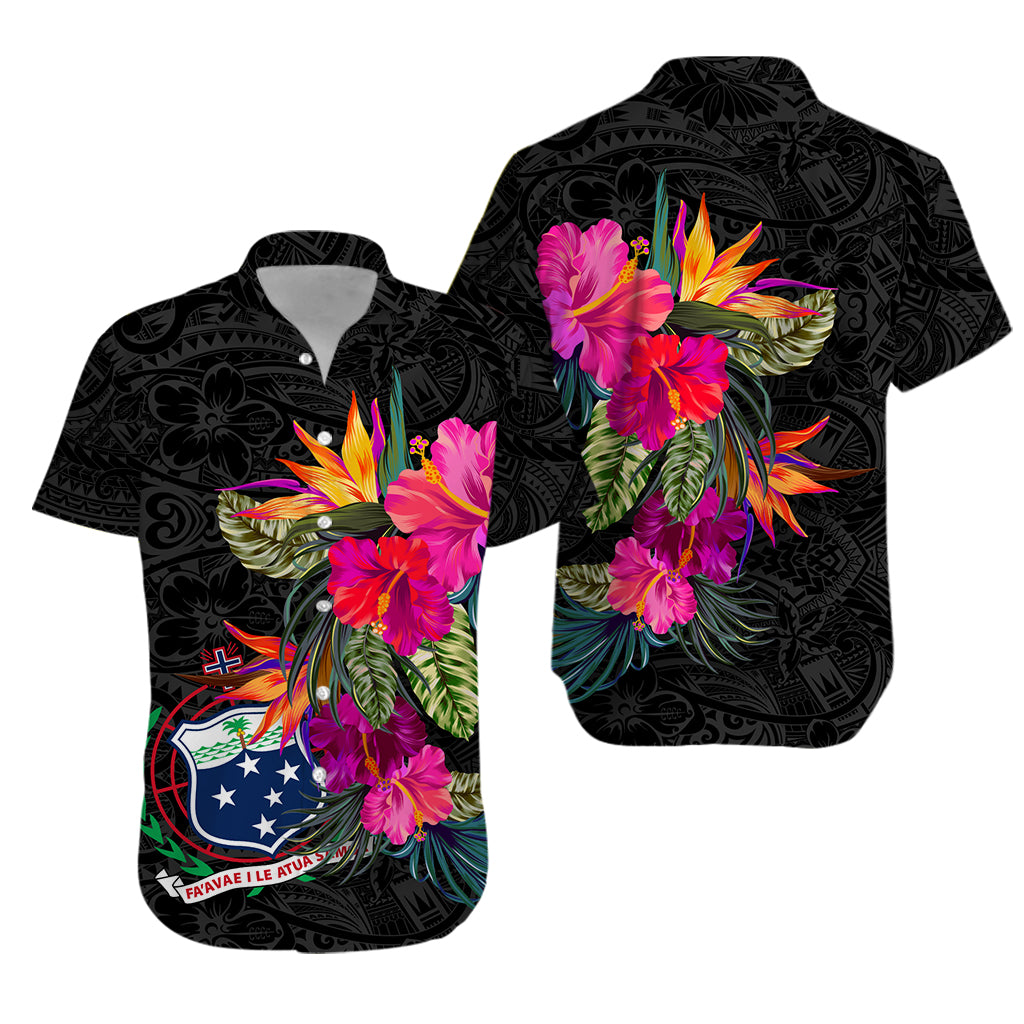Samoa Polynesian Hibiscus Matching Dress and Hawaiian Shirt LT12 - Polynesian Pride