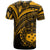 Samoa T Shirt Gold Color Cross Style - Polynesian Pride