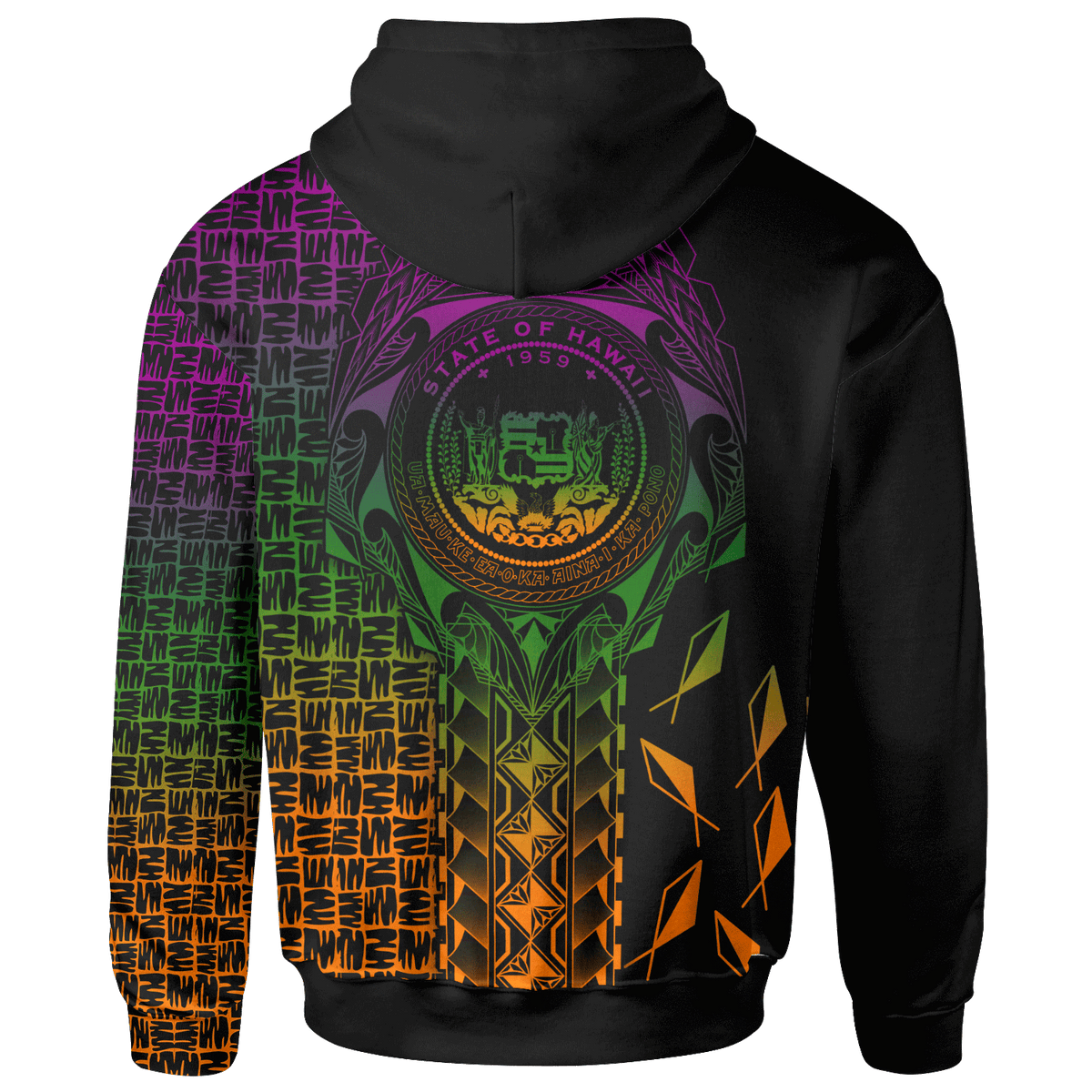 Hawaii Custom Hoodie Hawaii Seal Rocket Style - Polynesian Pride