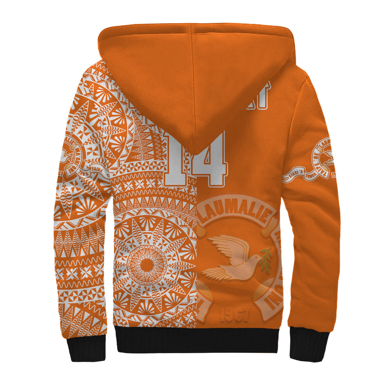 (Custom Text And Number) Tailulu Tonga College Sherpa Hoodie Class Of Year Tongan Ngatu Pattern LT14 - Polynesian Pride