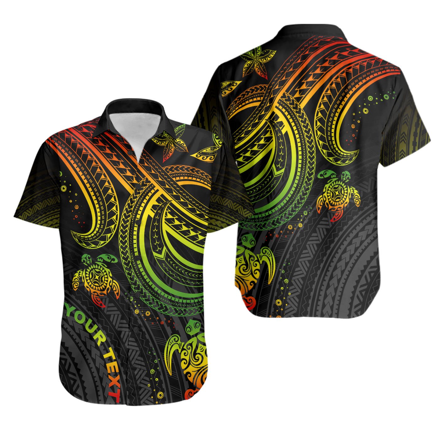 Polynesian Custom Personalised Shirt - Reggae Turtle Unisex Reggae - Polynesian Pride