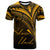 Solomon Islands T Shirt Gold Color Cross Style Unisex Black - Polynesian Pride