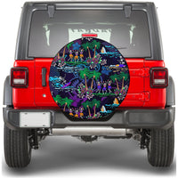 Hawaii Skeleton Dancing Spare Tire Cover Halloween Hawaiian Turtle LT13 - Polynesian Pride