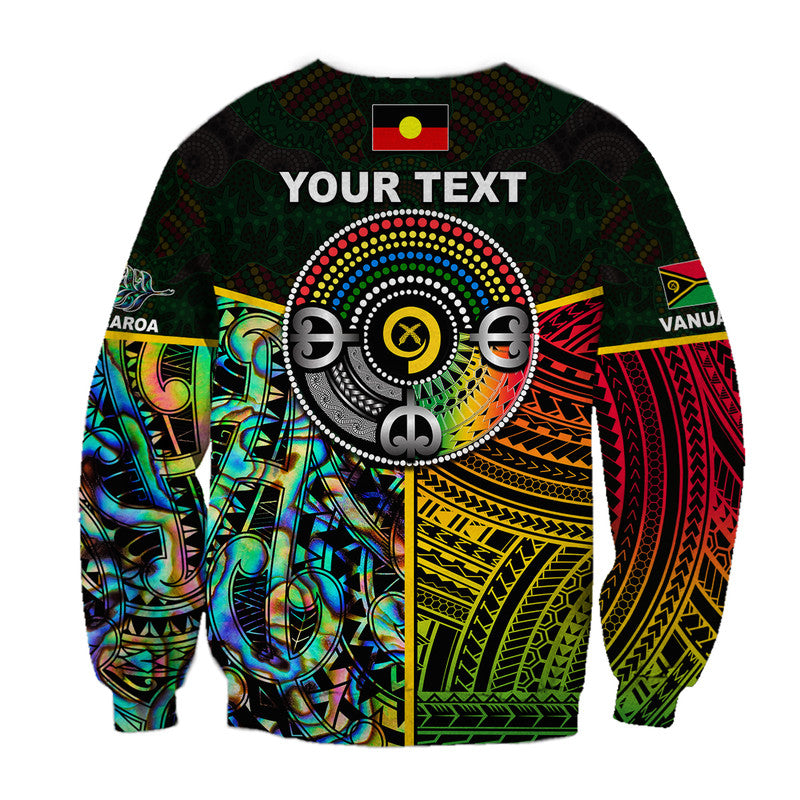 (Custom Personalised) Vanuatu Mix Maori And Aboriginal SweaterShirt LT6 - Polynesian Pride