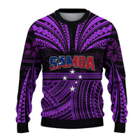 (Custom Personalised) Samoa Tatau Sweater Purple Polynesian Proud Samoan LT13 Unisex Purple - Polynesian Pride