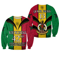 (Custom Text and Number) Vanuatu 1980 Sweatshirt Vanuatuan Independence Day LT13 Unisex Yellow - Polynesian Pride