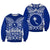 (Custom Personalised) Chuuk Sweatshirt Micronesia Simple Pattern LT13 Unisex Blue - Polynesian Pride
