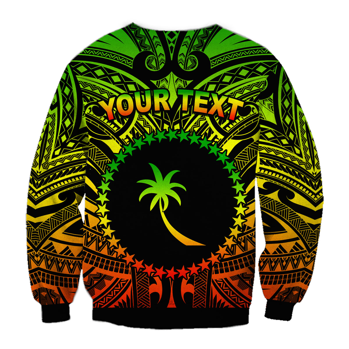 (Custom Personalised) Chuuk Flag Sweatshirt Micronesia Style Reggae LT13 - Polynesian Pride