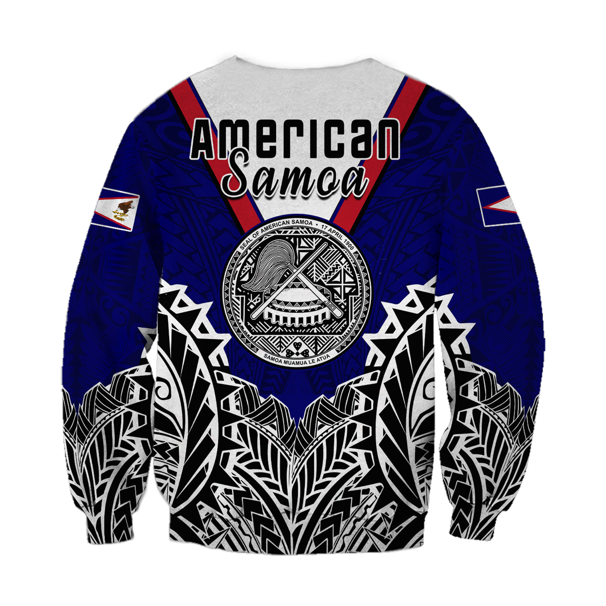 American Samoa Sweatshirt Bald Eagle Mix Polynesian LT13 - Polynesian Pride