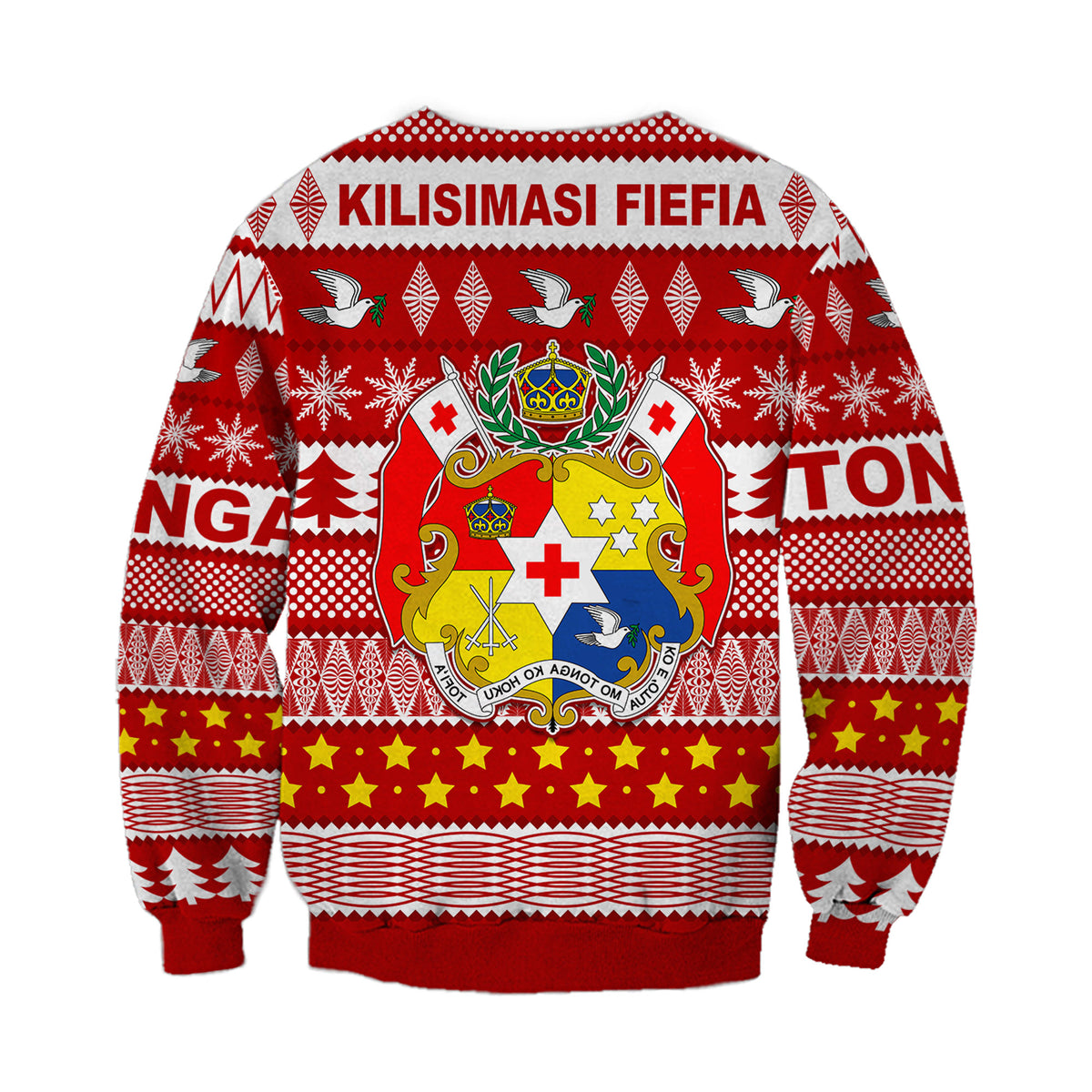 Tonga Kilisimasi Fiefia Sweatshirt Merry Christmas with Tongan Pattern LT13 - Polynesian Pride