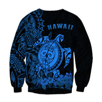 Hawaii Polynesian Sweatshirt Blue Sea Turtles Hawaiian LT13 - Polynesian Pride