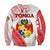 (Custom Personalised) Tonga Sweatshirt Tongan Pattern Blithesome LT13 - Polynesian Pride