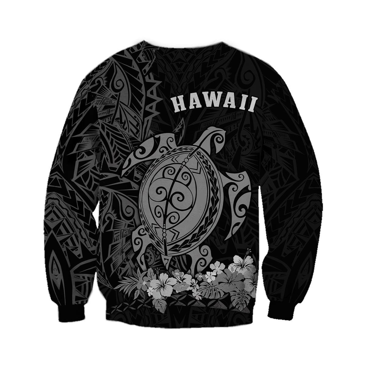 Hawaii Polynesian Sweatshirt Gray Sea Turtles Hawaiian LT13 - Polynesian Pride