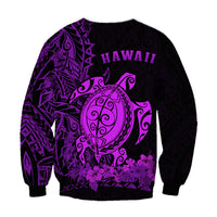 Hawaii Polynesian Sweatshirt Purple Sea Turtles Hawaiian LT13 - Polynesian Pride