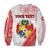 (Custom Personalised) Tonga Sweatshirt Tongan Pattern Blithesome LT13 Unisex Red - Polynesian Pride