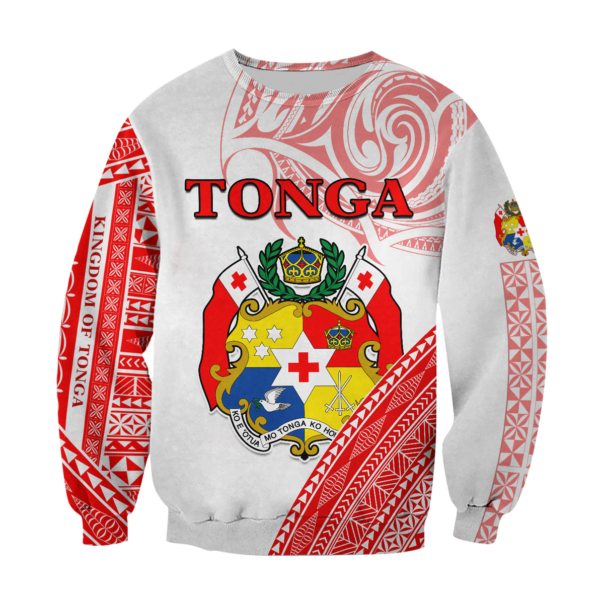 Tonga Sweatshirt Tongan Pattern Blithesome LT13 Unisex Red - Polynesian Pride