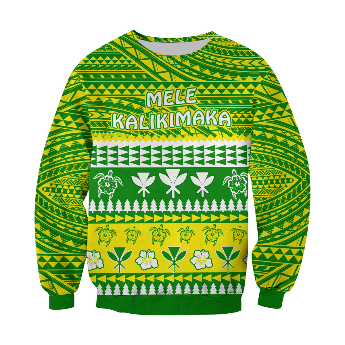 Hawaii Christmas Sweatshirt Polynesian Mele Kalikimaka Santa Claus LT13 - Polynesian Pride