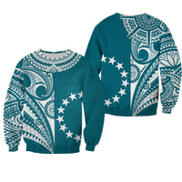 Cook Islands Tatau Sweatshirt Symbolize Passion Stars Version Blue LT13 Unisex Blue - Polynesian Pride