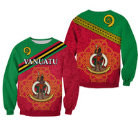 Vanuatu Sweatshirt Pattern Sand Drawing LT13 Unisex Red - Polynesian Pride
