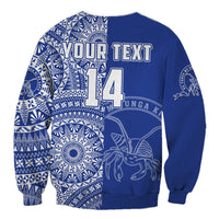 (Custom Text And Number) Tupou Tonga College Sweatshirt Class Of Year Tongan Ngatu Pattern LT14 - Polynesian Pride