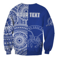 (Custom Personalised) Tupou Tonga College Sweatshirt Tongan Ngatu Pattern LT14 - Polynesian Pride