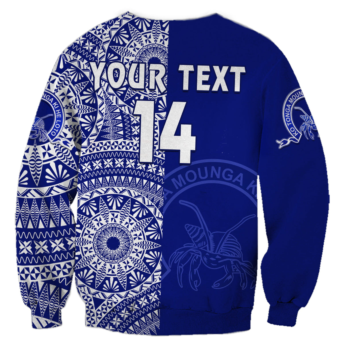 (Custom Text And Number) Queen Salote Tonga College Sweatshirt Class Of Year Tongan Ngatu Pattern LT14 - Polynesian Pride