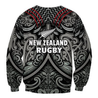 New Zealand Silver Fern Rugby Sweatshirt All Black NZ Maori Pattern LT13 - Polynesian Pride