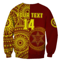 (Custom Text And Number) Tonga High School Sweatshirt Class Of Year Tongan Ngatu Pattern LT14 - Polynesian Pride