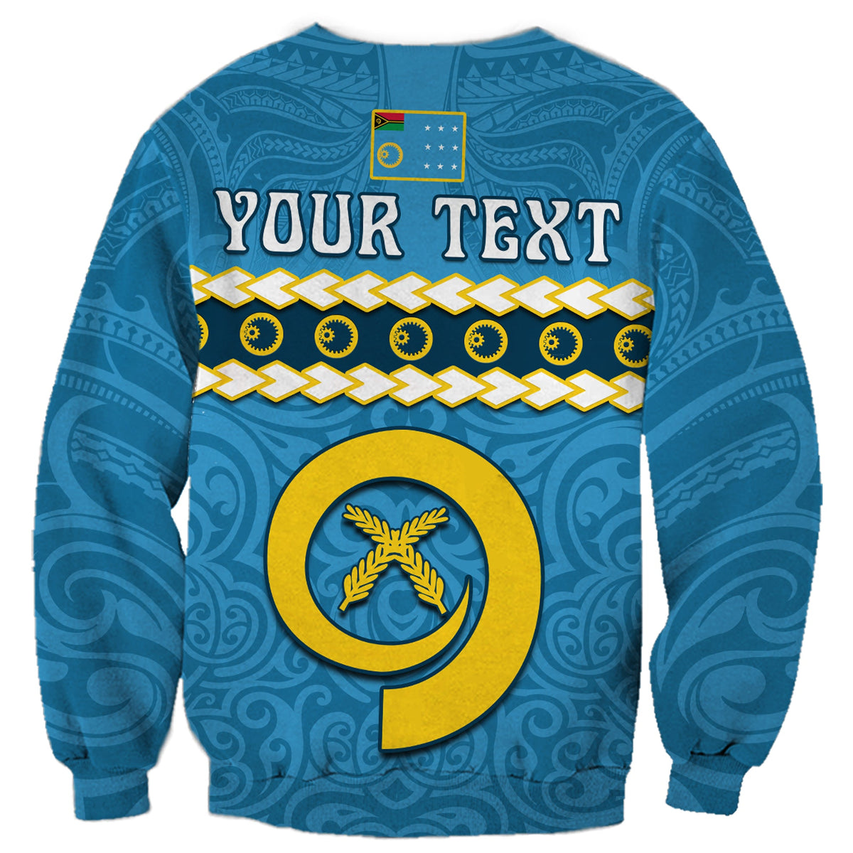 (Custom Personalised) Sanma Province Sweatshirt Vanuatu Pig Tusk Polynesian Flag Style LT14 - Polynesian Pride