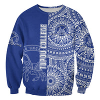 (Custom Personalised) Tupou Tonga College Sweatshirt Tongan Ngatu Pattern LT14 - Polynesian Pride